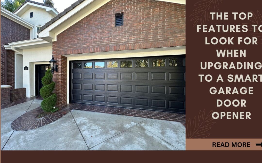 Modern home with a black garage door, showcasing smart upgrade features.