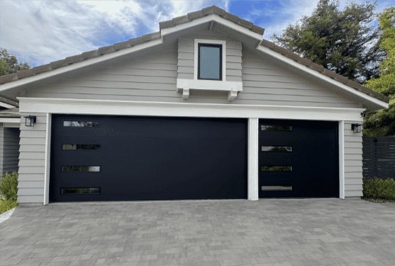 New insulated steel garage doors installed in Castaic by Archway Garage Doors to increase home value